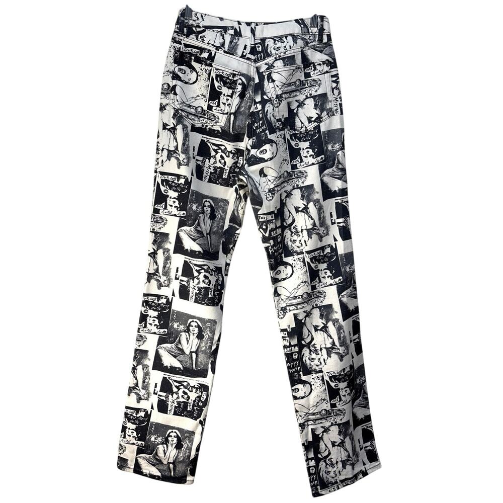 Reformation Monochrome Graphic Wide Leg Jeans - Picture 3 of 13